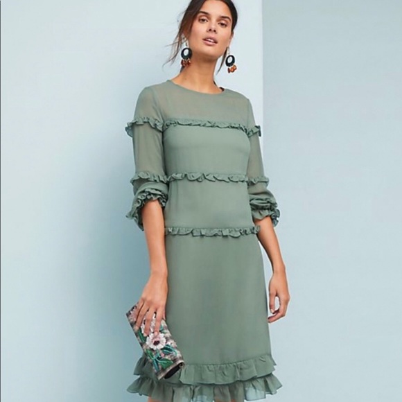 Anthropologie Dresses & Skirts - Anthropologie Jace Ruffled Midi Dress By Otto’Dame Sz 4
